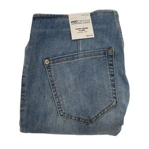 INC Denim International Concepts Core Flare‎ Crop High Rise Jeans Size 14/32